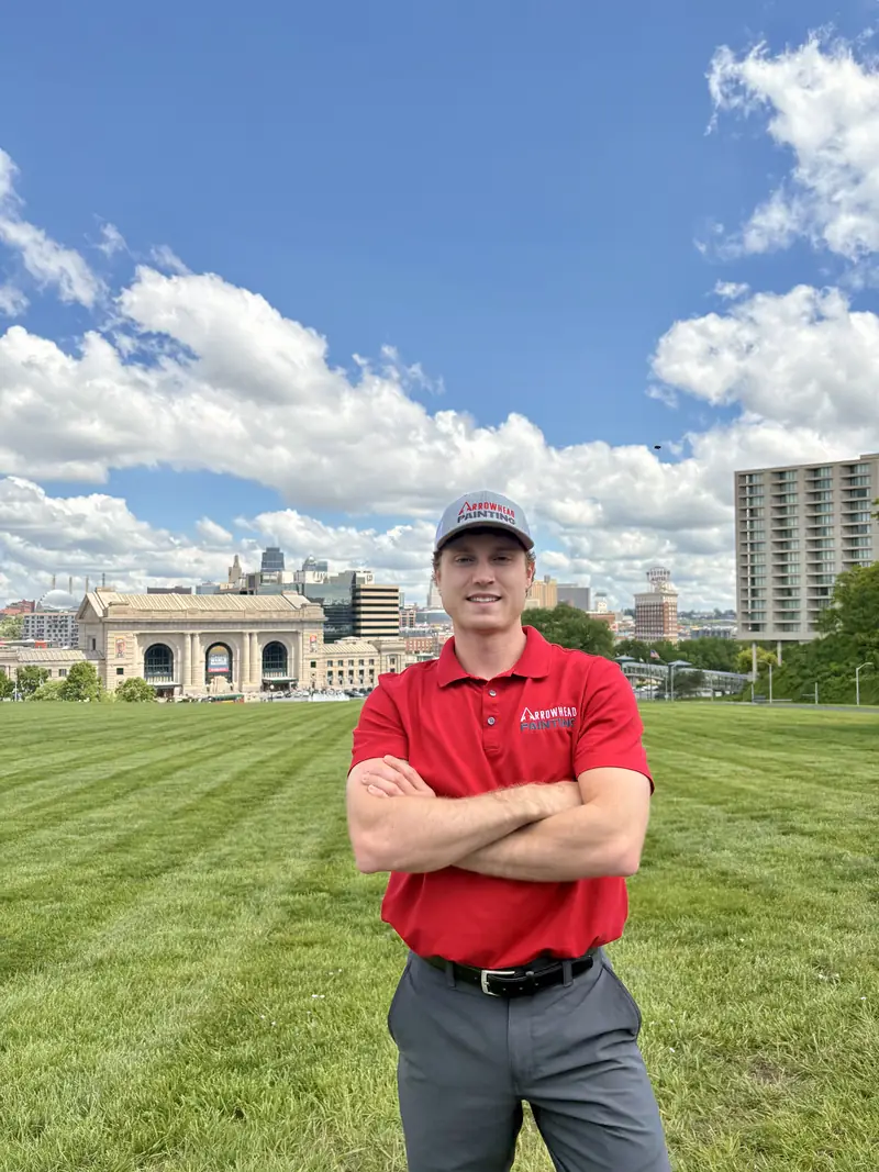 Cade Zerr in front of Union Station in Kansas City