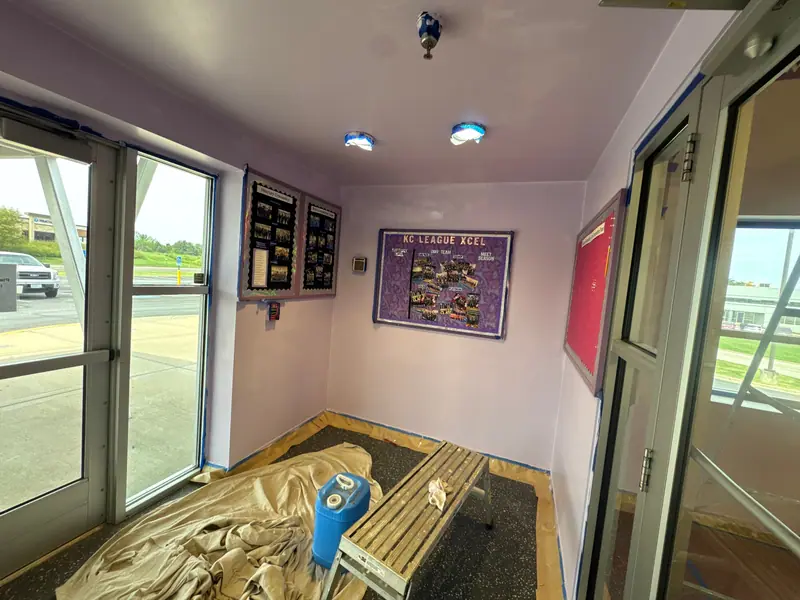 Gym entry and reception area