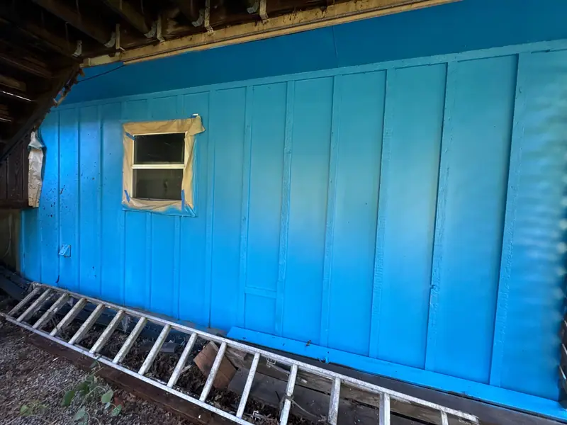 New siding panels painted to match